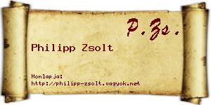 Philipp Zsolt névjegykártya